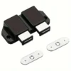 1pc Black Plastic Invisible Door Rebound Device