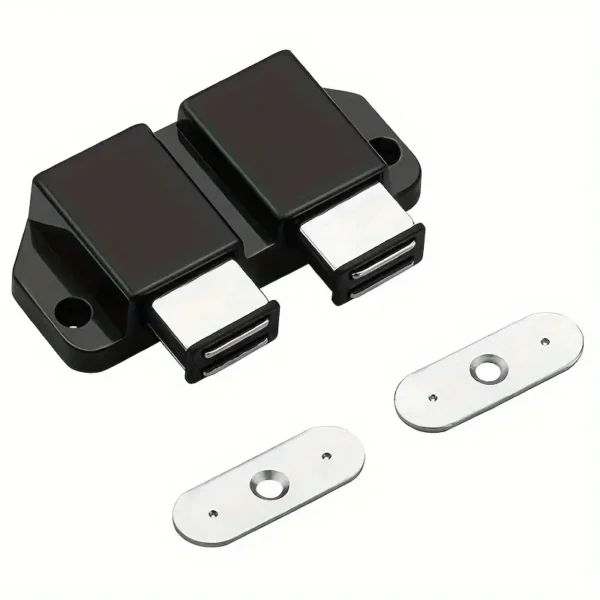 1pc Black Plastic Invisible Door Rebound Device