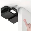 1pc Black Plastic Invisible Door Rebound Device