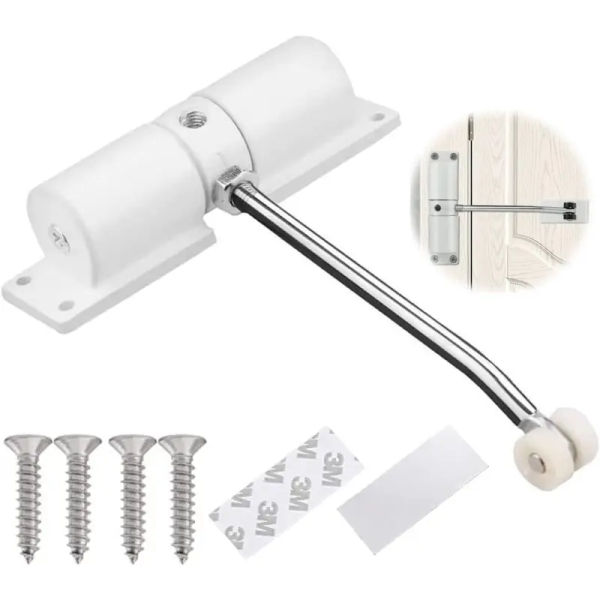 1pc Polished Metal Automatic Door Closer