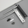  Silvery Adjustable Automatic Door Closer with Stainless Steel Spring Hinge