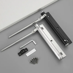  Silvery Adjustable Automatic Door Closer with Stainless Steel Spring Hinge