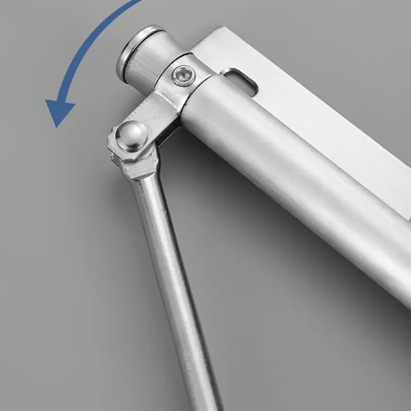  Silvery Adjustable Automatic Door Closer with Stainless Steel Spring Hinge