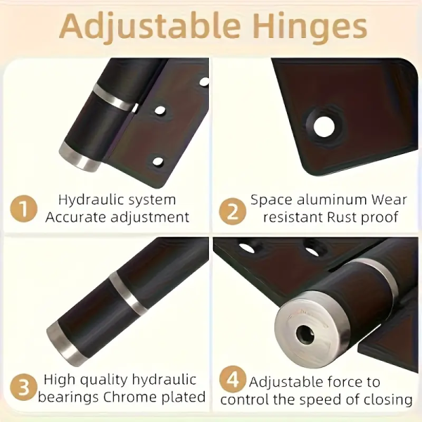 2 Hydraulic Hinges for Invisible Doors