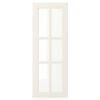 Glass door, off-white, 30x80 cm