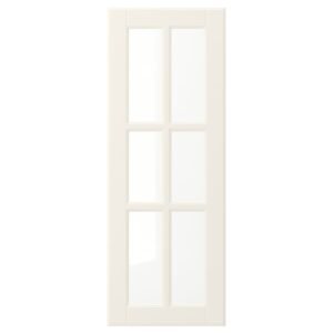Glass door, off-white, 30x80 cm