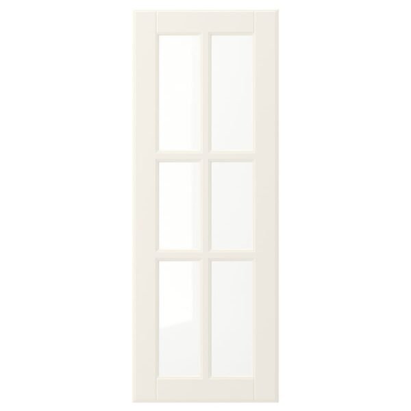 Glass door, off-white, 30x80 cm