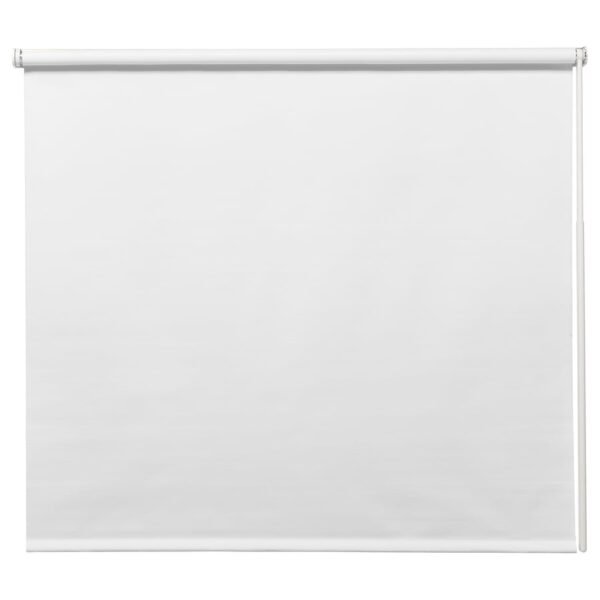 Block-out roller blind, white, 140x195 cm