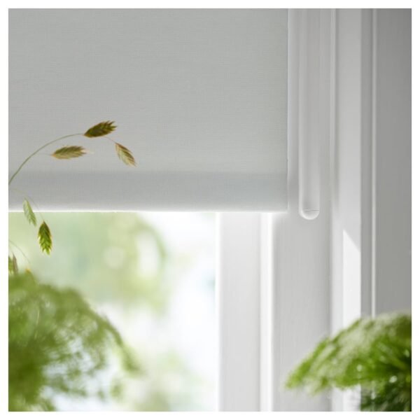 Block-out roller blind, white, 140x195 cm