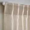 Sheer curtains, 1 pair, light beige/with heading tape, 145x250 cm