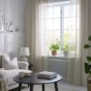 Sheer curtains, 1 pair, light beige/with heading tape, 145x250 cm