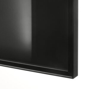 Glass door, black, 40x97 cm