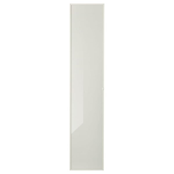 Glass door, white, 40x192 cm