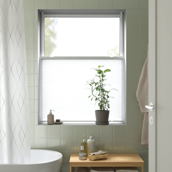Pleated blind, white/top-down bottom-up, 60x130 cm