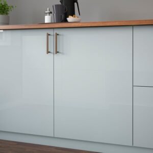 Door, high-gloss light grey-blue, 60x200 cm