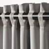 Room darkening curtains, 1 pair, light grey/with heading tape, 145x250 cm