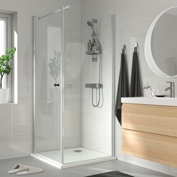 Shower door, glass, 84x202 cm