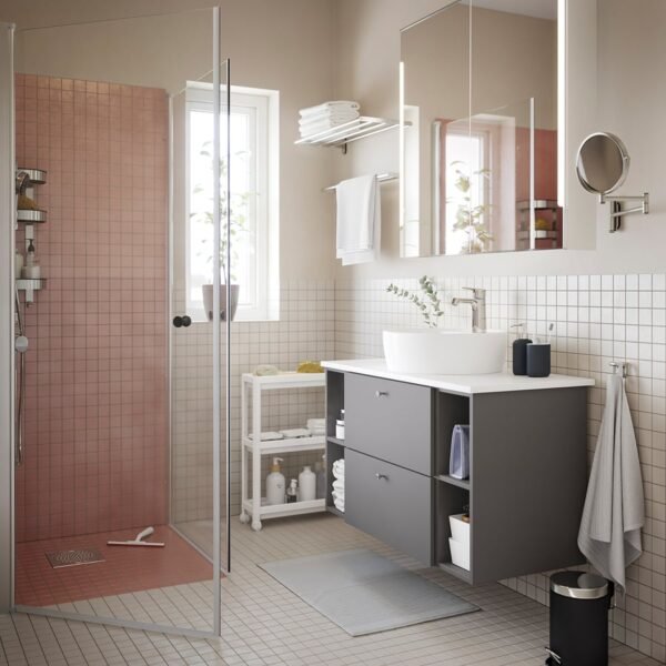 Shower door, glass, 84x202 cm
