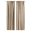 Room darkening curtains, 1 pair, yellow-beige/with heading tape, 135x250 cm