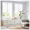 Pleated blind, white, 90x190 cm