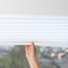 Pleated blind, white, 90x190 cm