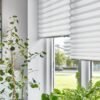 Pleated blind, white, 90x190 cm