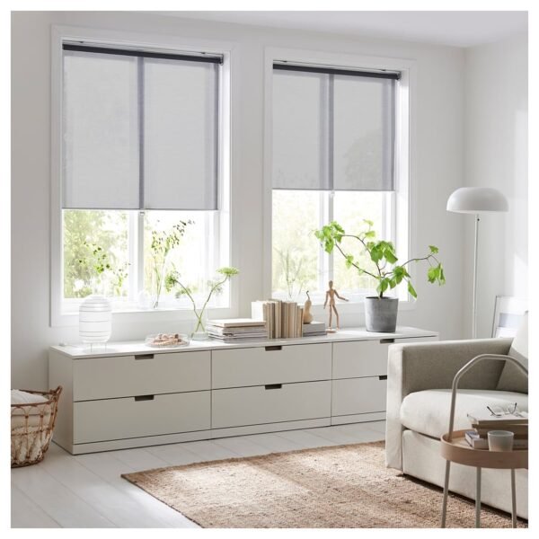 Roller blind, grey, 80x195 cm