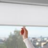 Block-out roller blind, white, 100x195 cm