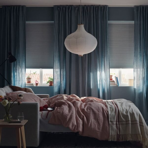 Block-out cellular blind, white, 140x195 cm